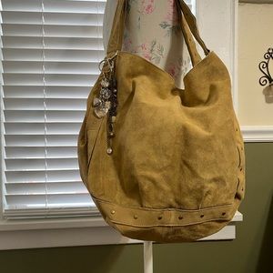 Suede  tote taupe